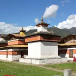 The whitewashed temple of Jambay Lhakhang in Bumthang