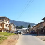 The main street of Damphu, the town of Tsirang district