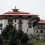 Zhemgang Dzong among trees
